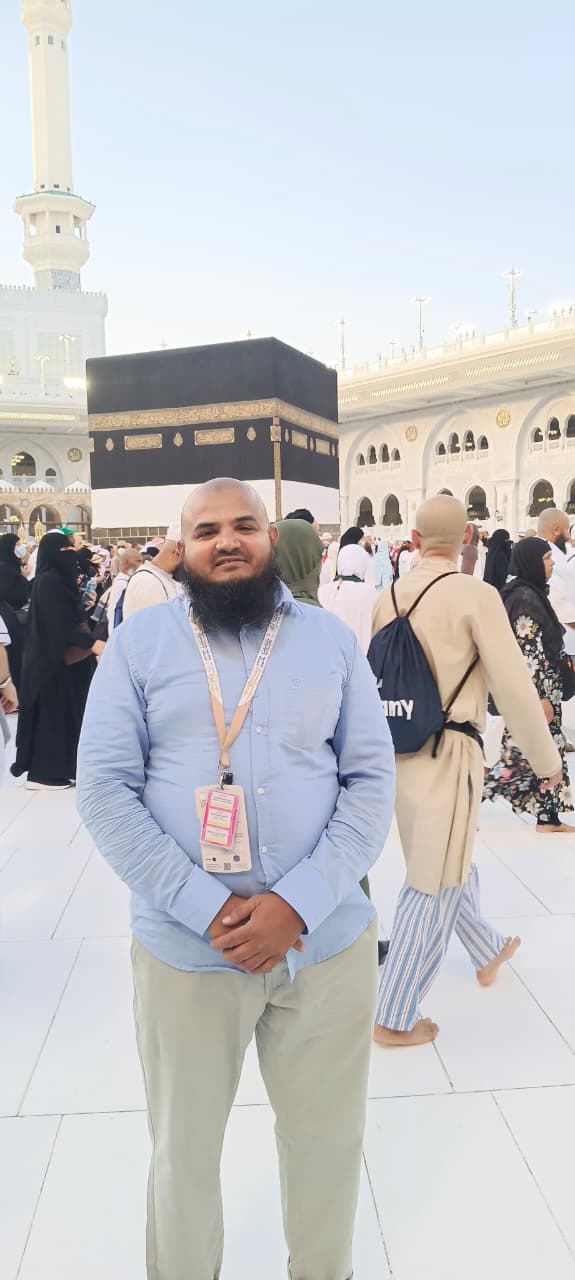 Moulavi M. Abdul Kader Manbayee, founder and guide, at Masjid al-Haram